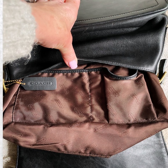 VINTAGE COACH BLACK LEGACY STUDIO FLAP BAG 9828 - Picture 13 of 17